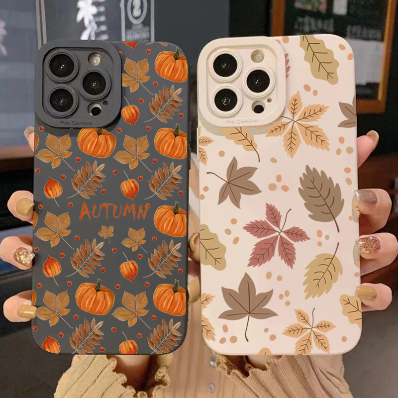 Phone Cases Samsung S24 - Retro Maple Leaf Pattern Phone Case