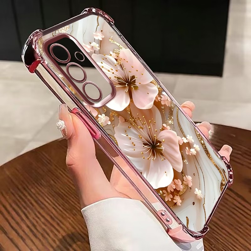 Electroplated Flower Clear Pho - đánh giá và giá Phone Cases Samsung S25 Fe