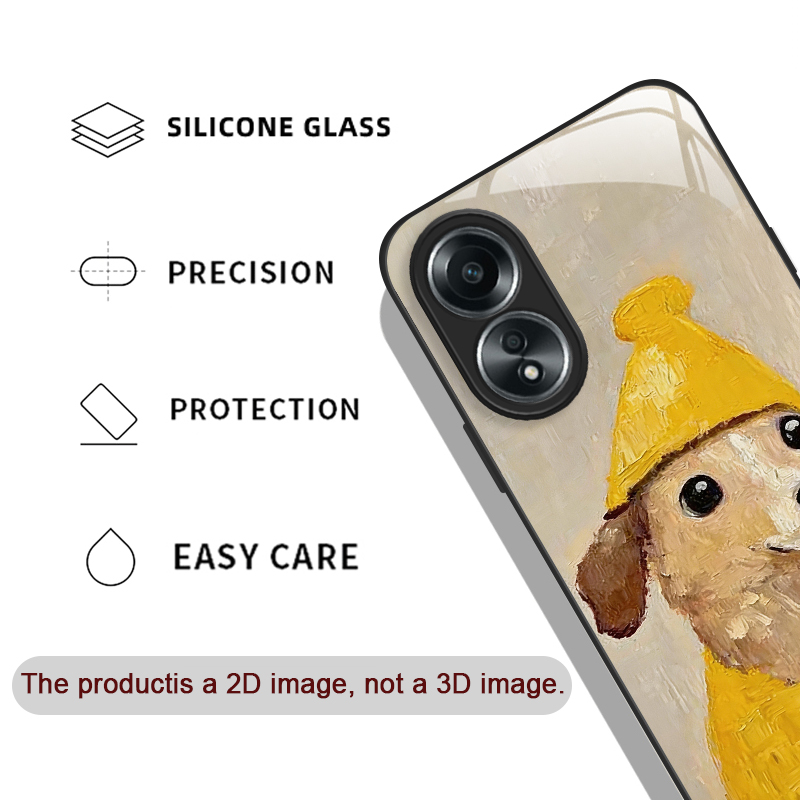 Oil Painting Yellow Dog Black  - đánh giá và giá Phone Cases Realme