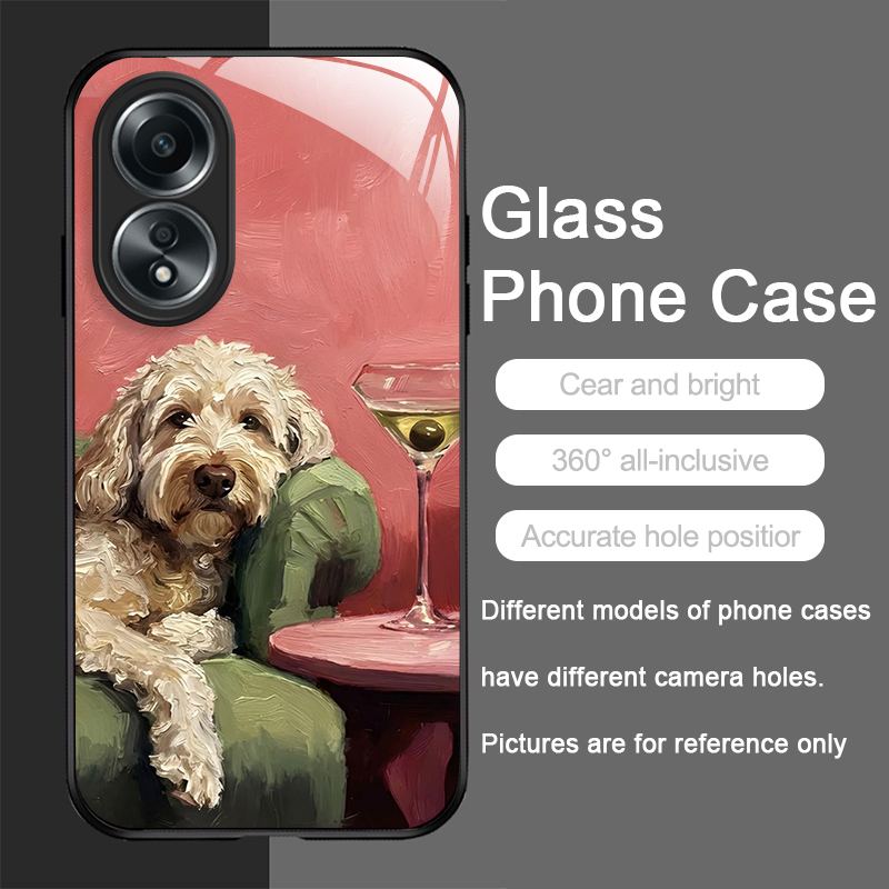 Oil Painting Yellow Dog Black  - đánh giá và giá Phone Cases Realme