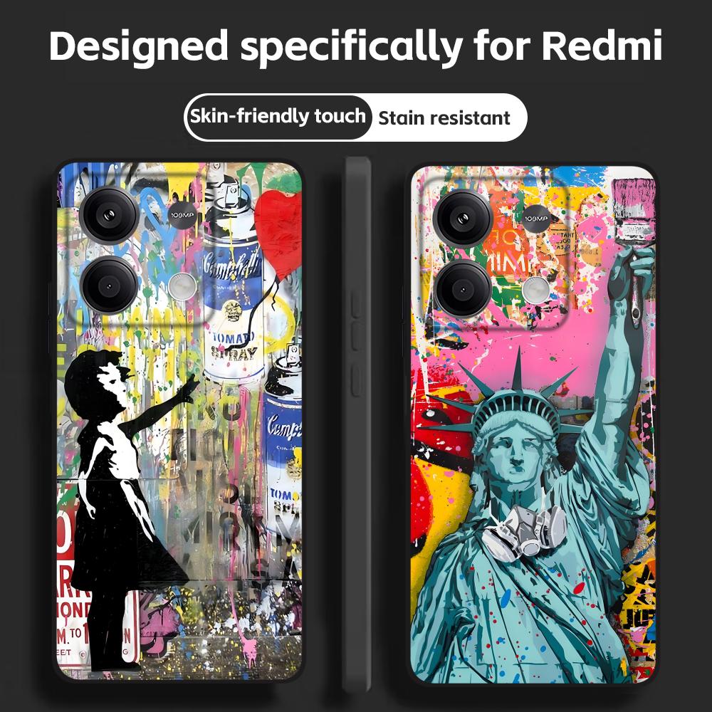 Banksy Graffiti Art  Phone Cas - đánh giá và giá Phone Cases Xiaomi