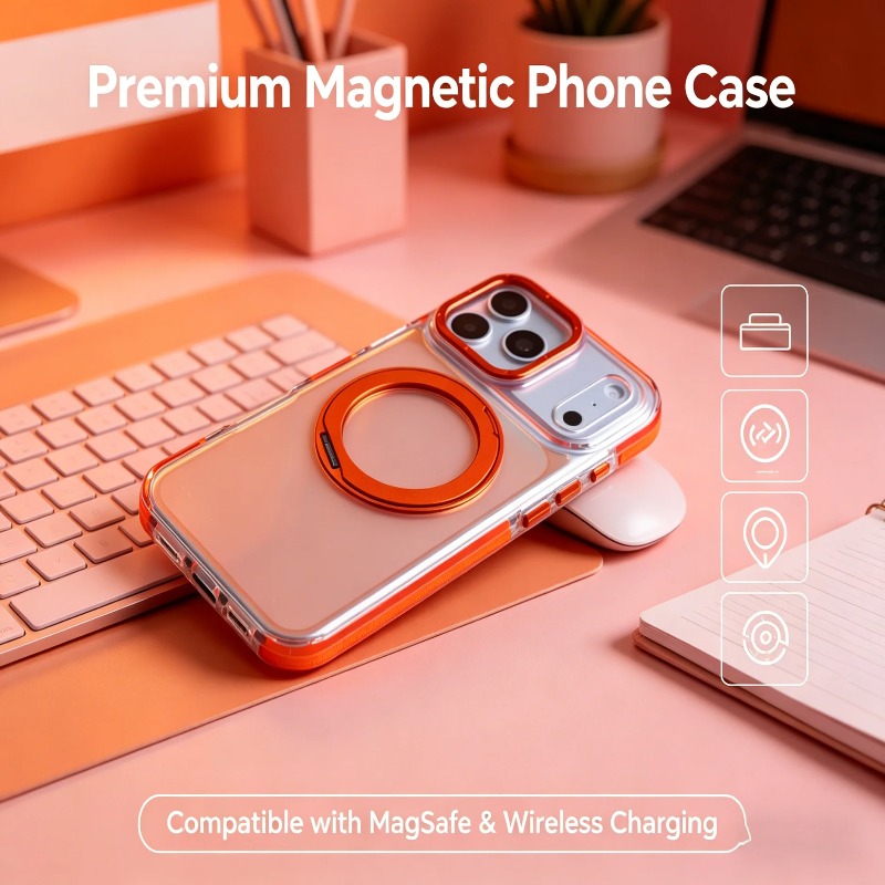 Luxury Laser Gradient Magnetic - đánh giá và giá Ring Stand Case