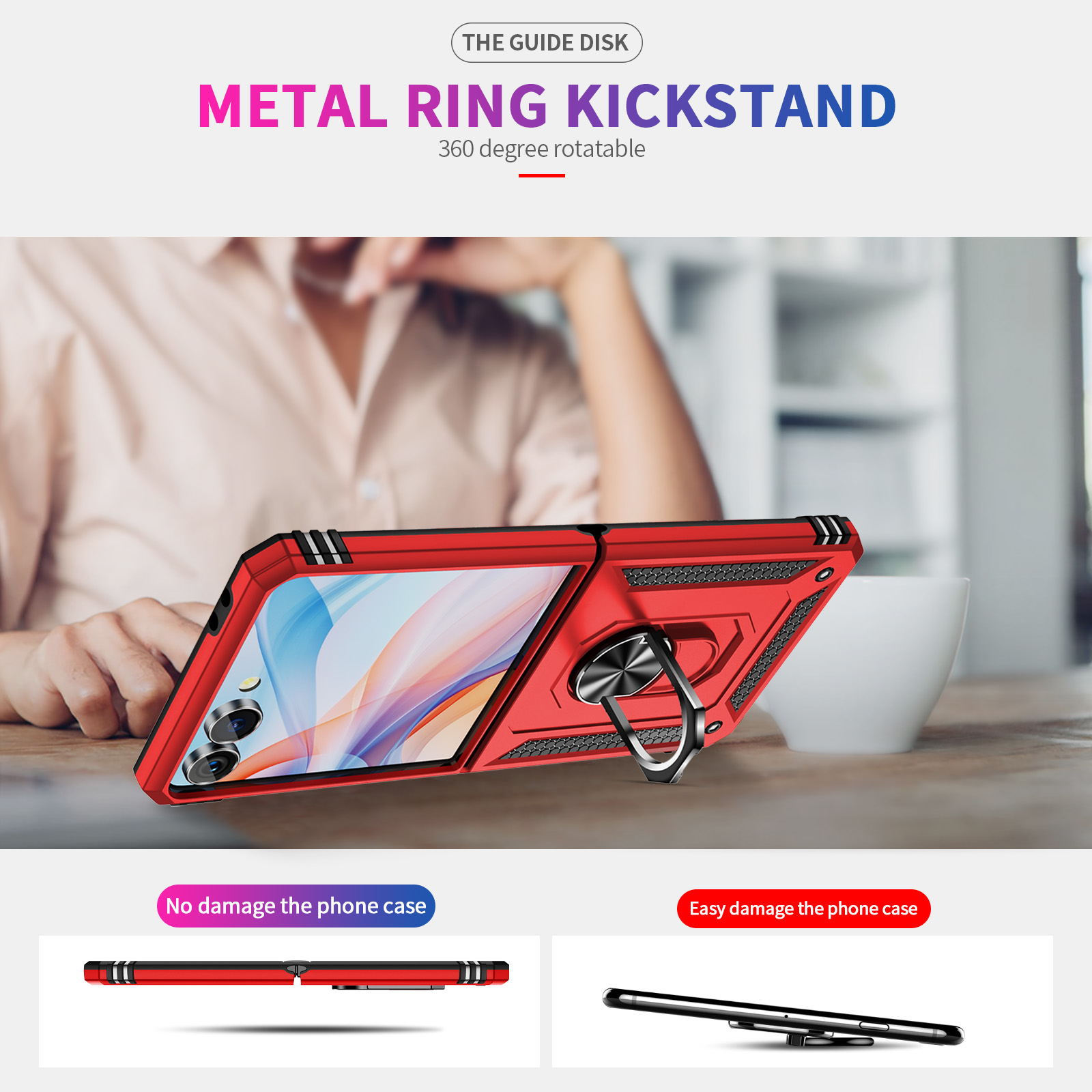 Military-grade Shockproof Phon - đánh giá và giá Ring Stand Case