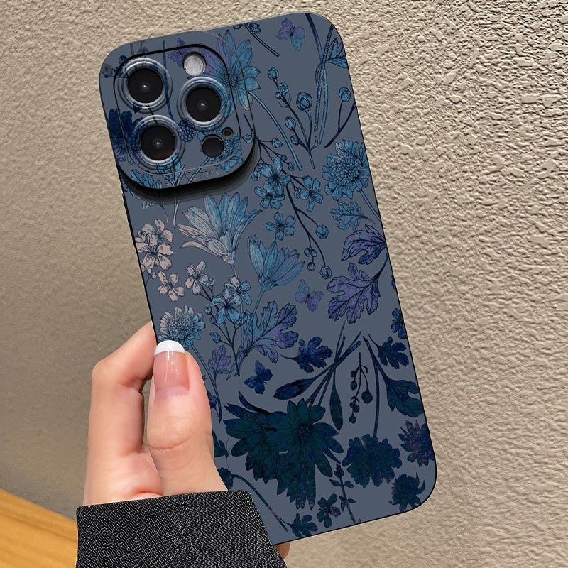 Gray Base Blue-Purple Floral P - đánh giá và giá Phone Cases Like Loopy