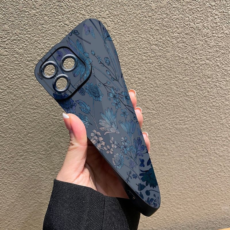 Gray Base Blue-Purple Floral P - đánh giá và giá Phone Cases Like Loopy