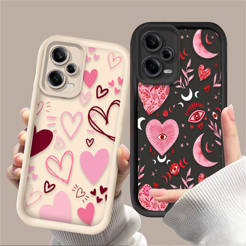Pink Heart-shaped Phone Case f - đánh giá và giá Phone Cases Xiaomi